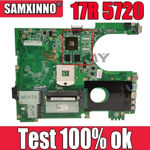 Original Laptop motherboard For DELL Inspiron 17R 5720 N7720 SLJ8C Mainboard CN-01040N N13P-GV-B-A2 DA0R09MB6H1 for 7720 072P0M
