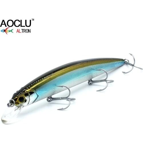 AOCLU Jerkbait wobblers 8 Colors 13cm 20.0g Hard Bait Minnow Crank Fishing lures Bass Fresh Salt water 4# VMC hooks