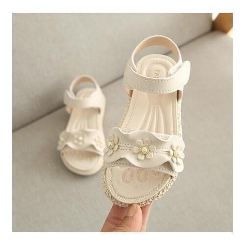 Girls Sandals Gladiator Flowers Sweet Soft Childrens Beach Shoes Kids Summer Floral Sandals Princess Fashion Cute High Quality