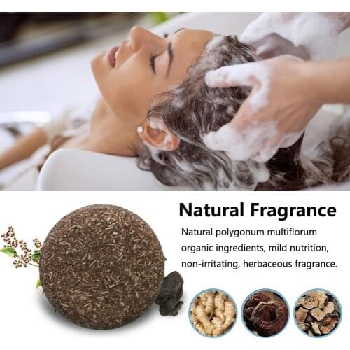 Hair Darkening Shampoo Natural Organic Conditioner and Repair Handmade Soap Anti-mite Anti-hair Loss Polygonum Multiflorum