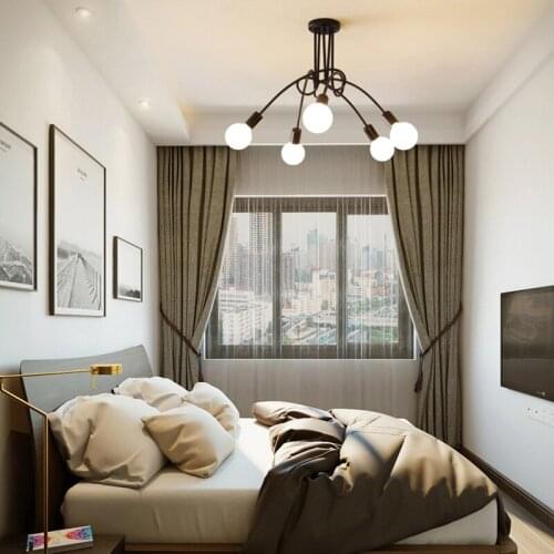 Modern Chandelier Living Room Decoration Lights Kitchen Bedroom Lighting Lamp Dining Decor Light Fixtures Led Black Chandelier