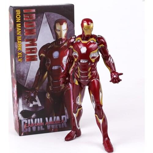 Crazy Toys Iron Man MARK XLV MK 45 PVC Painted Figure Collectible Model Toy