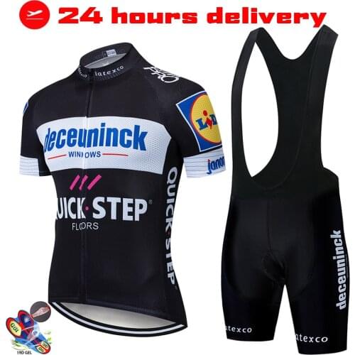 Quick Step Cycling Set Man Cycling Jersey Short Sleeve Bicycle Cycling Clothing Kit Mtb Bike Wear Triathlon Maillot Ciclismo
