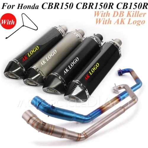 For Honda CBR150 CBR CB150 AK Motorcycle Exhaust Pipe System Muffler Escape Moto Silencer 51mm Connector Header Front Link Tube