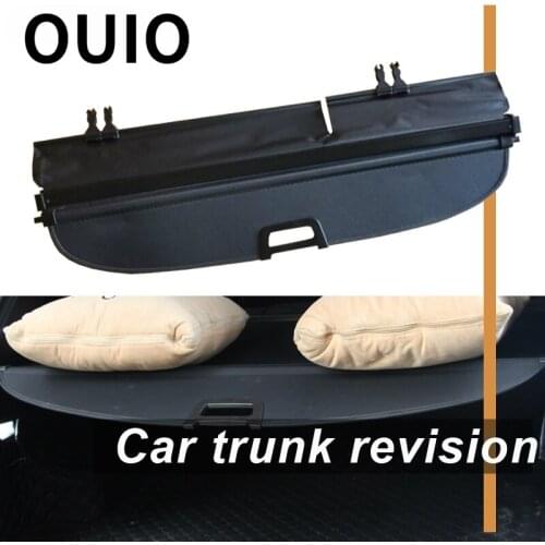 OUIO 1Set Car Rear Trunk Cargo Cover partition For VW Volkswagen Tiguan Car-styling Black Security Shield Shade Auto accessories