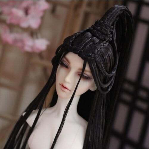 1/3 Scale BJD SD Doll Wig Accessories Ancient Costume Long Hair Samurai Vintage Wigs for BJD/SD SSDF Strong Uncle Doll C0750