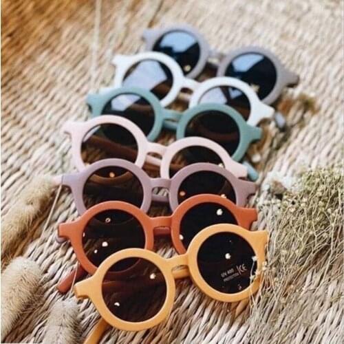 1PC Kids Retro Sunglasses Baby Cute Eyewear Outdoor Summer Beach Eye Protection for Infant Girls Fashion Frame Goggles