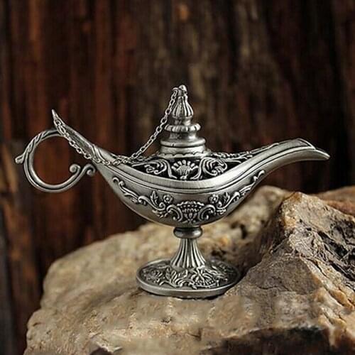 1Pc Home Decor Incense Burners Antique Style Fairy Tale Magic Lamps Tea Pot Genie Lamp Vintage Retro Toys For Children Gifts