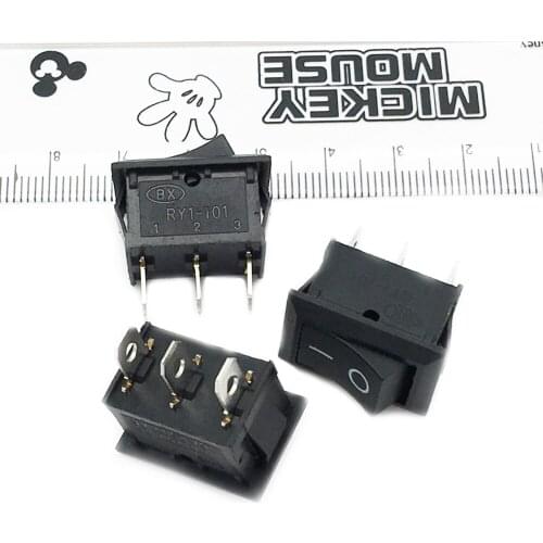 100Ppcs/lot 21X15mm SPST 2PIN ON/OFF Boat Rocker Switch 6A/250V Car Dash Dashboard Truck RV ATV Home CE Certification