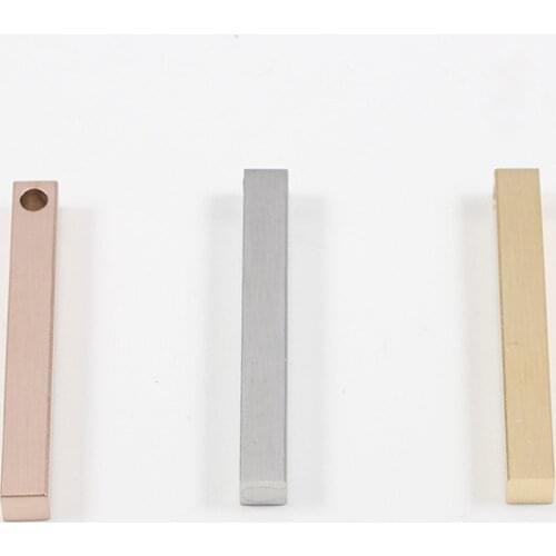 20Pcs/Lot Stainless Steel 5*40mm Matte Blank Bar Pendant Charms For DIY Making Necklace Bracelet Jewelry Wholesale