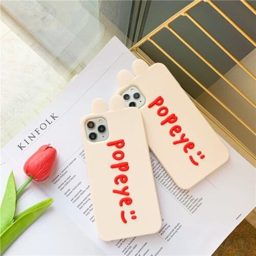 3D Cute Cartoon Rabbit Cases For iPhone 8 7 6 s Plus X XR XS Max Silicone Rubber Soft Back Cover For iPhone 11 12 Mini 12Pro Max