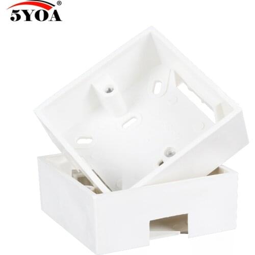 5YOA 86 Box Mount Bottom Wall Switch Socket Switch-Base PVC Surface Outlet Junction Electrical Accessories Mounting Exit Button