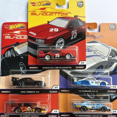 Hot Wheels Car 1:64 FPY86 Automobile Culture Silouettes Collector Edition Metal Diecast Car Model Real Riders Kids Toys Gift