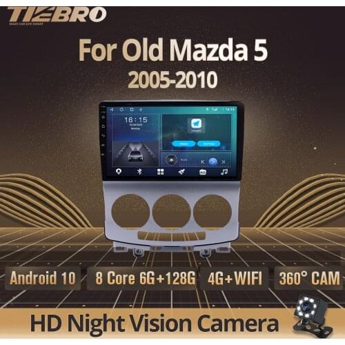2DIN Android 10.0 Car Radio For Old Mazda 5 2005-2010 Stereo Receiver GPS Navigation Auto Radio DSP Car Radio With Screen IGO