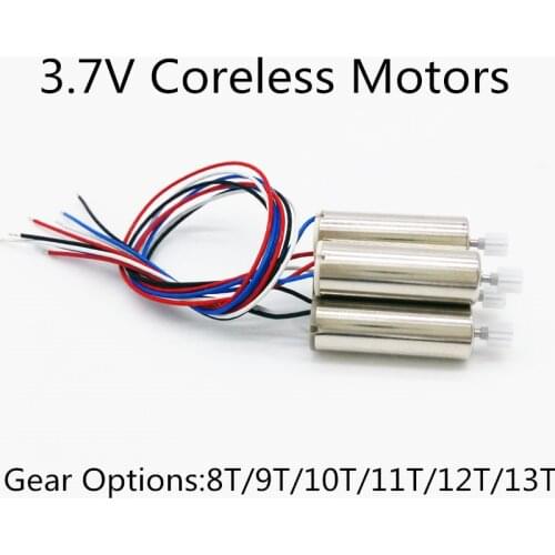 Free Shipping 3.7V High Speed Coreless Motor Engine 7*20mm 1mm 720 CW CCW R/C Quadcopter Helicopter Spare Parts 8/9/10/11/12/13t
