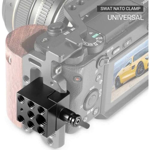 SmallRig DSLR Camera Quick Release Nato Clamp With 1/4 1/8 Thread Holes For EVF Mount Light Support DIY Options 1255