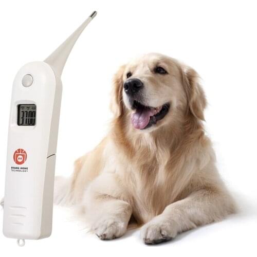 Animal Electronic Digital Thermometer Pet Fast Rectal Thermometer for Dogs Pig Horse Body Temperature Measuring Pet Supplies