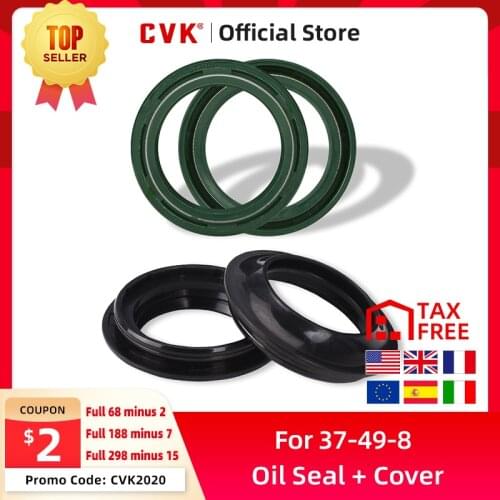 CVK Front Fork Damper Shock Absorber Oil Seal Size is 37*49*8 /10.5 FOR Honda VFR CBR400 NC21 NC24 ZZR250 913 Motorcycle