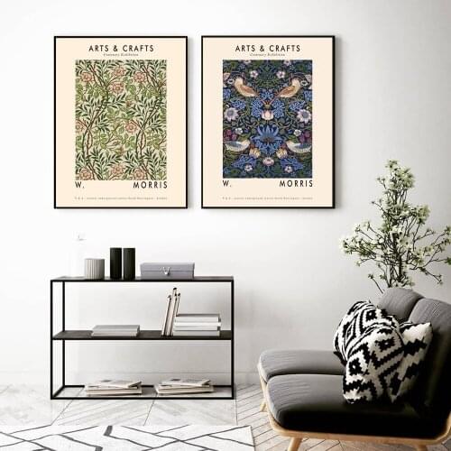 Arts & Crafts Floral Poster Wall Art Canvas Painting Green Plant Nordic Posters and Prints Decor Picture Modern Home Decoration