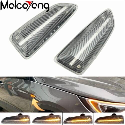 For Buick Regal Opel Zafira C Astra J K Grandland Crossland X Insignia B Dynamic Turn Signal Lamp Side Marker Light Indicator