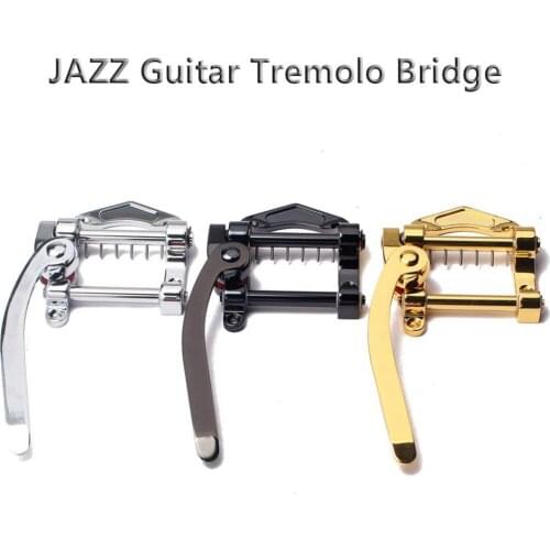Flanger Jazz Electric Guitar Tremolo Bar Bridge Unit Vibrato Bridge zinc alloy for Tele SG LP ETC ES335 Guitar Parts Accessories