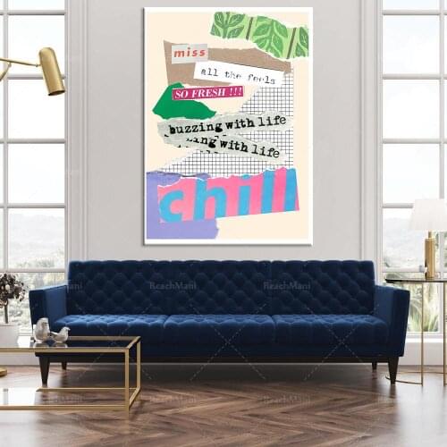 Cool retro poster print, wall decoration retro home poster art