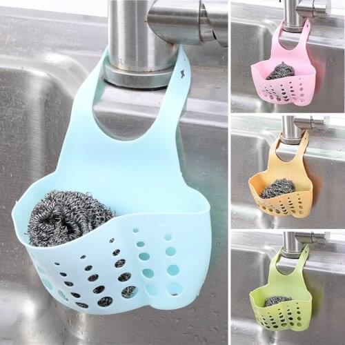 Kitchen Storage Basket Faucet Sponge Drain Hanging Rack Adjustable Hanging Bag Sink Storage Hanging Basket Support Wholesale