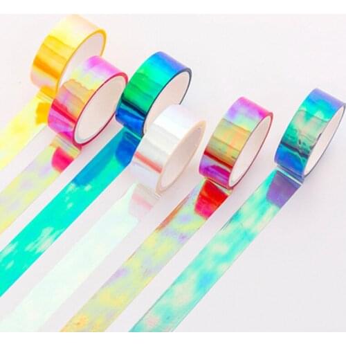 5m Laser Glitter For Student w54 Colorful Creative Stikcer For DIY Fashion Albums Decor Girls Kids Tape