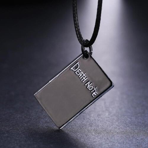 MOSU Hot Anime Death Note Silver Metal Necklace Book Logo Pendant Cosplay Accessories Jewelry can Drop-shipping