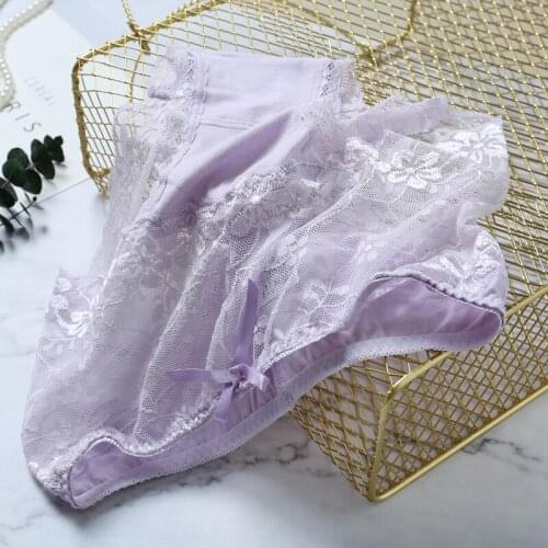 Hot Sale Ladies Underwear Woman Panties Lace Seamless Sexy Panties for Women Hollow Out Traceless Crotch Cotton Briefs