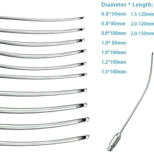 Micro Cannula Fat Filling Needle Single Hole Curved Liposuction Cannulas Autoclavable