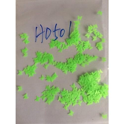 Neon Green Butterfly solvent resistant glitter nail art
