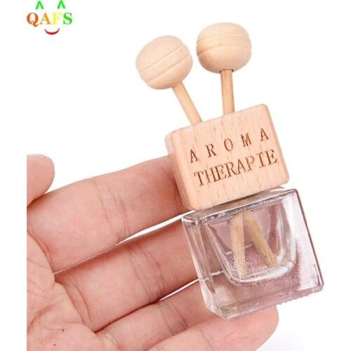 Hanging Glass Bottle Auto Ornament Car Ornaments Car Perfume Bottle Air Freshener Essential Oils Car-styling Perfume Pendant 1pc