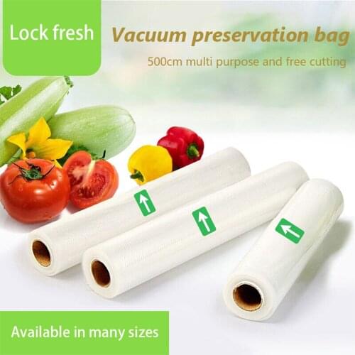 Food Fresh Long keeping bag Kitchen bags Vacuum packaging Rolls length is 500CM Food Storage Saver Set Sealer packer container