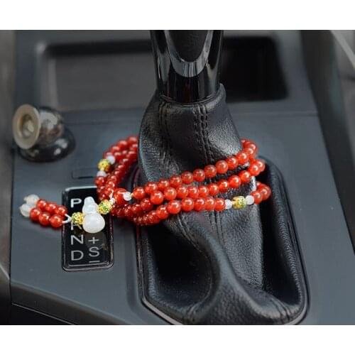 Car gear bead high grade decorative gear lever agate Buddha bead car automatic transmission creative car interior gourd Pendant