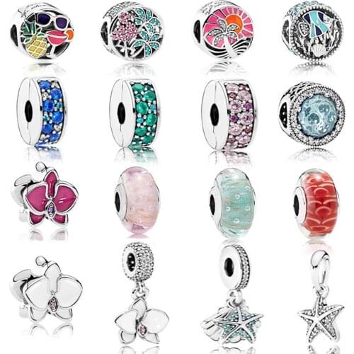 Ocean Life Bead Charm 100% Real 925 Sterling Silver Ocean Life Bead Charms Fit Original Bracelet Diy Jewelry Making