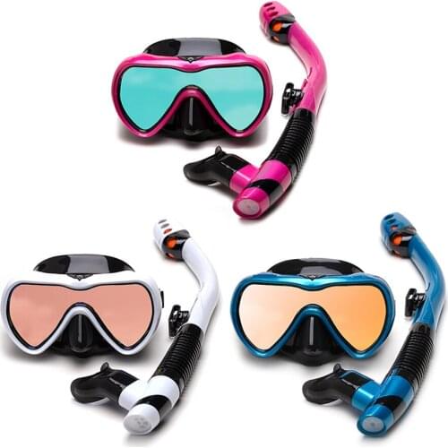 Professional Scuba Diving Mask Snorkel Set Anti-fog Wide Vision Snorkeling Full Breath Tube Swimming Goggles Equipment