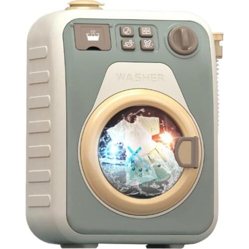 Laundry Pretend Play Intellectual Development with Music Plastic Pretend Role Play Laundry Appliance Toys for Kids