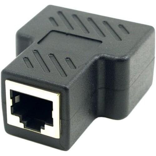STP UTP Cat6 RJ45 8P8C Plug To Dual RJ45 Splitter Network Ethernet Patch Cord Adapter