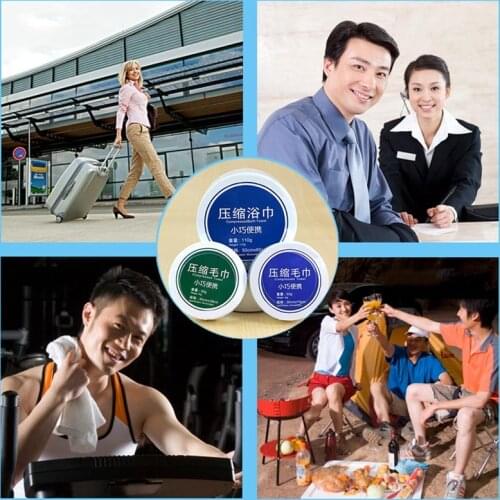 Compressed Towel Face Bath Washcloths Portable Soft For Travel Camping Outdoor ALI88