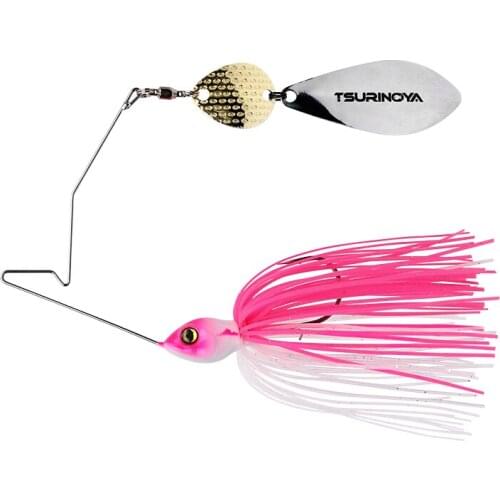TSURINOYA Spinner Bait Head Weight 11g Rubber Jig Heag Fishing Lure Spinnerbait Metal Spoon Buzzbait with Barbed Hook