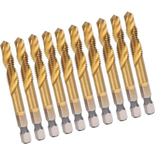 Screw Tap Thread Tap M8 HSS Screw Tap Kit High Speed Steel 6.8mm Drill Bits Hex Shank Tapping Tools Tap Drill Bits Kit