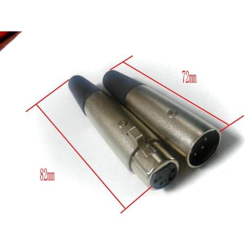 1 Set 4pin Female Adapter + 4pin XLR Male plug Audio Microphone Connector