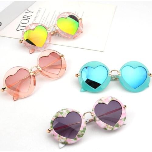 1pc Love Heart Sunglasses Children Hearts Shape Eyeglasses Ladies Glasses Of A Heart Sun Glasses Baby Frame Outdoor Look