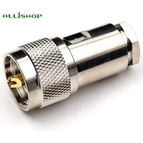 1Pcs PL259 UHF Male Connector for LMR300 RG5 RG6 RG212 Solder Clamp RF Coaxial Cable Connector