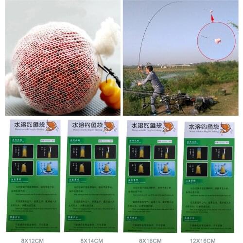 20x Fishing Bait Bags PVA Mesh Carp Fishing Refill Wrap Sack Practical