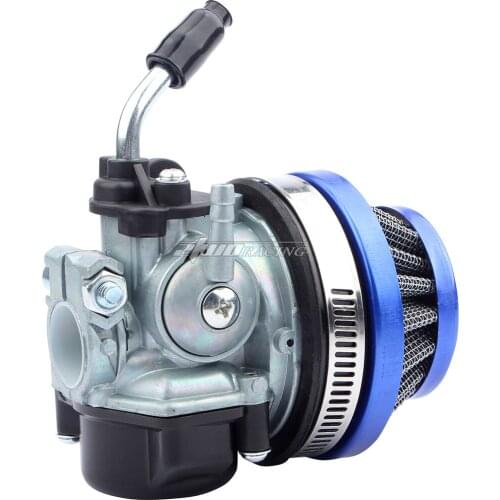 49cc 50cc 80cc 2 Stroke Carb Carburetor With Air Filter For 2 Stroke Engine Motorized Bicycle Mini Moto Dirt Pocket ATV Blue