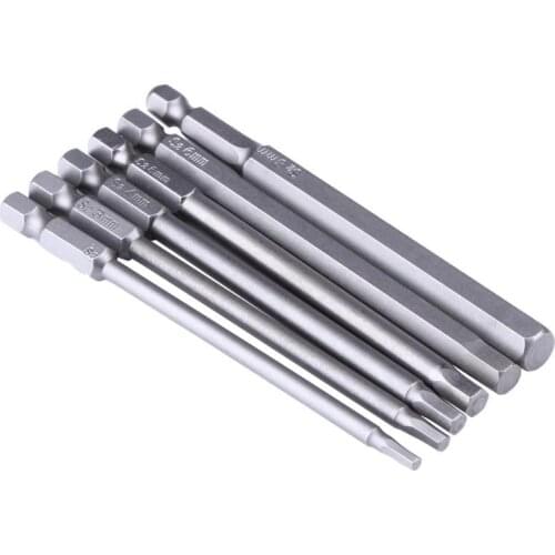 6pcs 1/4 Inch Multi-function Hexagon Head Screwdriver Hex Shank Magnetic Screwdriver Bit Set H2.5 H3 H4 H5 H6 H8 Drill Tools