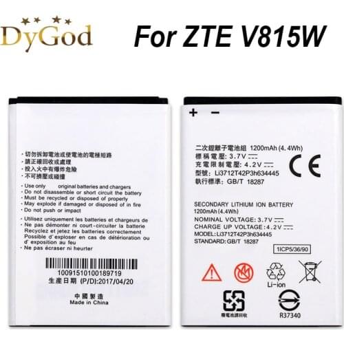 LI3712T42P3H634445 For ZTE V815W Battery Bateria Accumulator 1200mAh