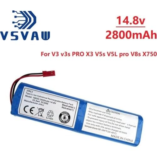 Rechargeable Battery For Ecovacs DF45 DF43 ILife V3 V55 PRO X3 V5s V5L pro V8s X750 14.8V 2800mAh Robotic Cleaner Accessories